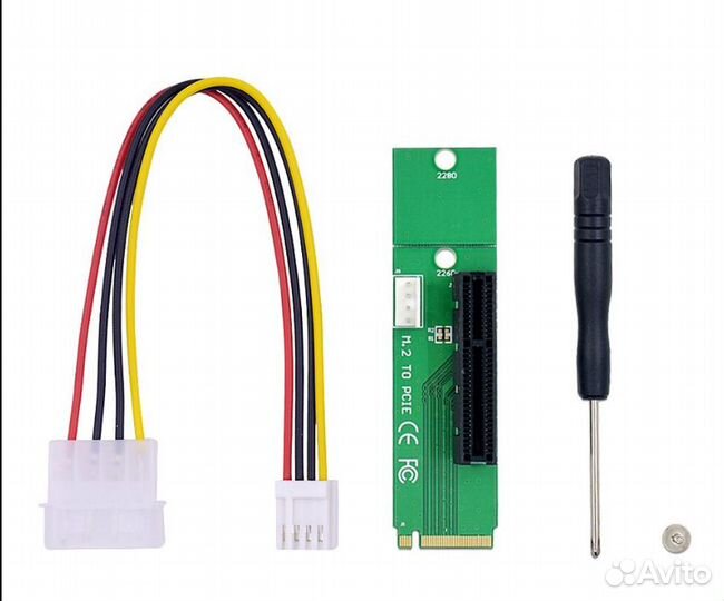 Переходник M.2 на PCI-E 4X M2 M Key на pcie X4