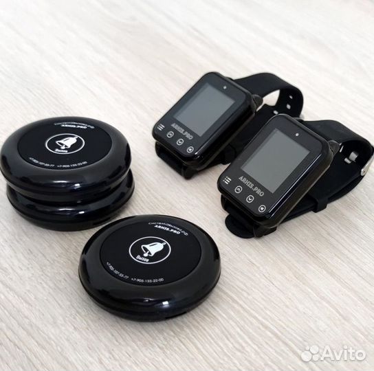 Беспроводные кнопка вызова официанта и часы Элит