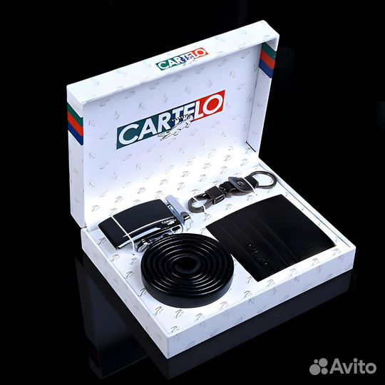 Подарочный набор для мужчин, натуральная кожа