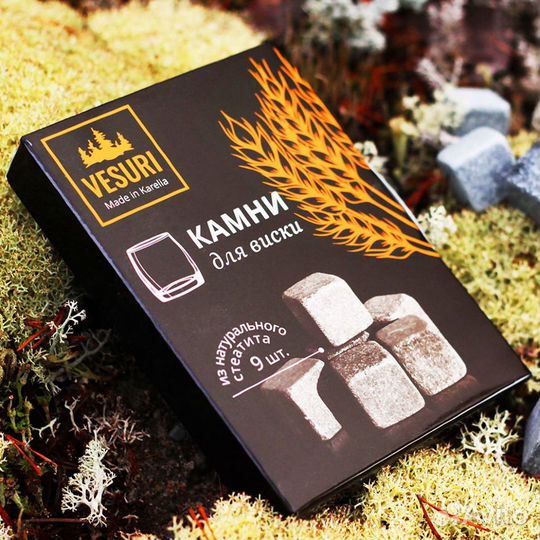 Камни для виски Black в подарочной упаковке, 9 шт