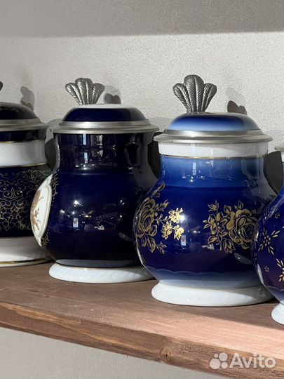 Немецкая пивная кружка royal tettau кобальт