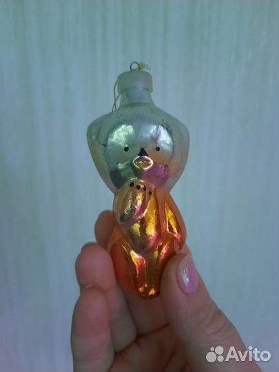 Елочные игрушки СССР медведь