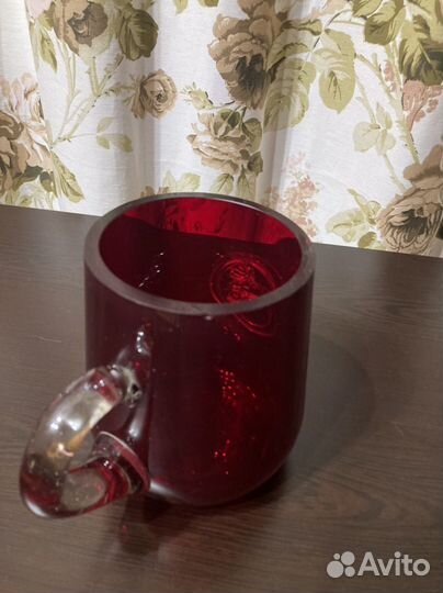 Кружка рубиновое стекло СССР