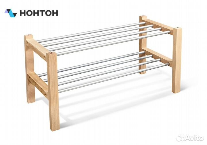 Полка для обуви Альберо SHT-SR9 прозрачный лак / а