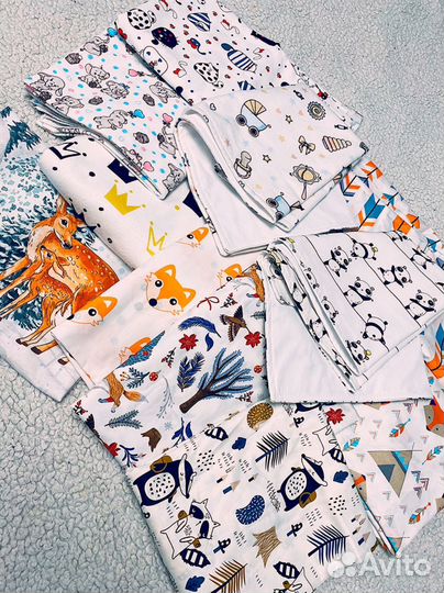 Пеленки непромокайки многоразовые, клеёнка