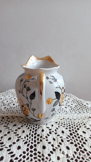 Молочник Золотая Роза Вербилки сервиз СССР винтаж