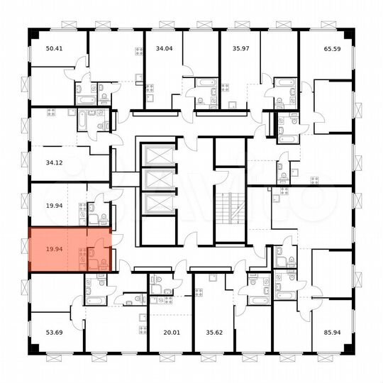 Квартира-студия, 19,9 м², 13/20 эт.