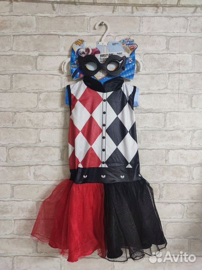 Новогодний костюм harley quinn новый 4-6 лет