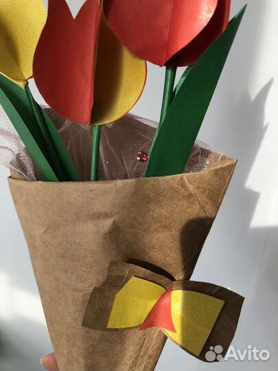 Поделка В Садик Тюльпаны На 8 Марта