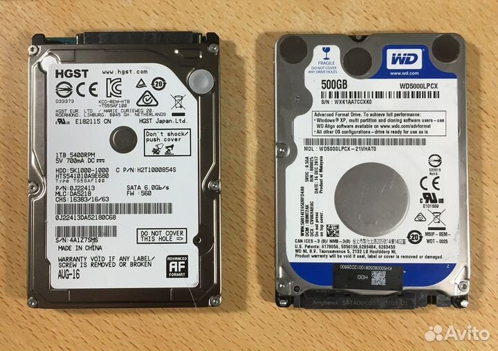 HDD 1Тб и 500Гб (2.5