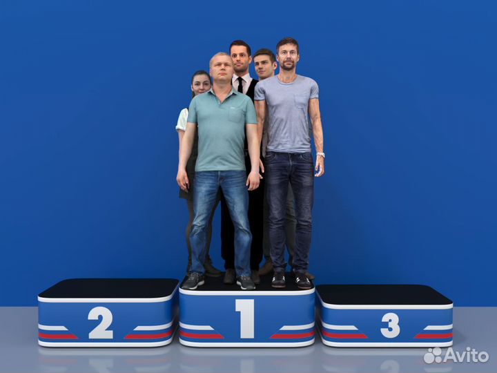 Пьедестал награждения Матрешка 1012х812 (закругл)