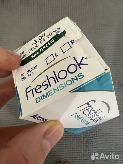 Оттеночные линзы Freshlook dimensions sea green -3