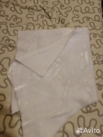 Мех искусственный белый и гипюр для рукоделья