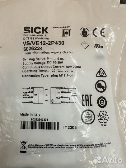 Sick VS/VE12-2P430 6026224