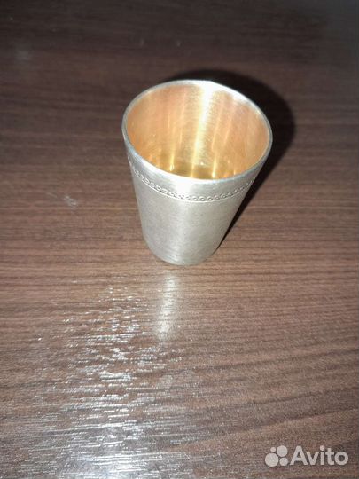 Стопка мельхиор позолота