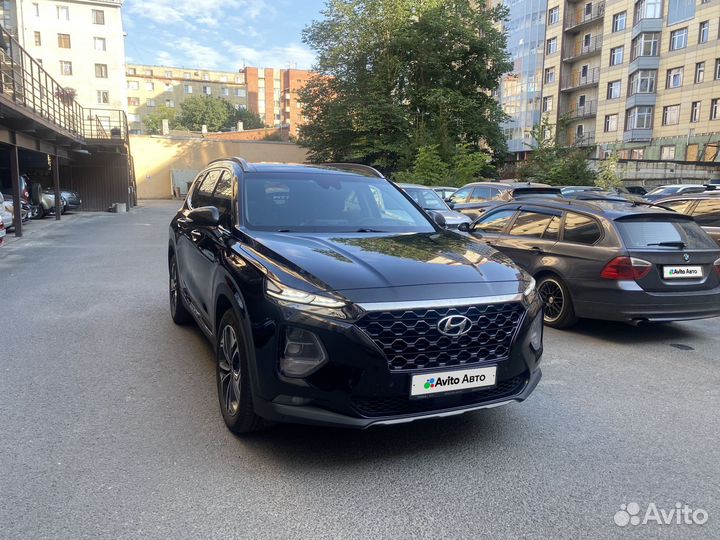 Hyundai Santa Fe 2.2 AT, 2019, 103 500 км