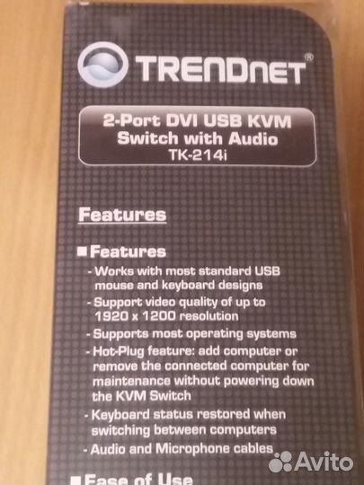 Kvm переключатель Trendnet TK-214i