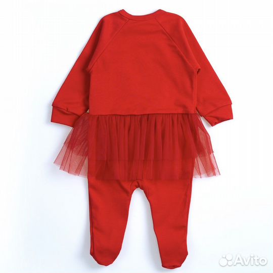 Новогодний комбинезон для девочки 68-74