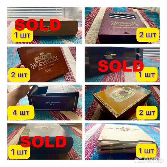 Коробка деревянная из-под сигар для творчества