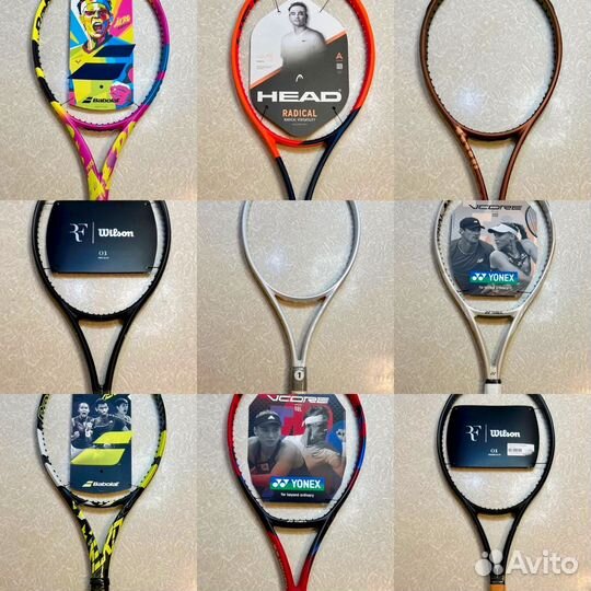 Wilson,Head,Yonex,Babolat (много моделе)