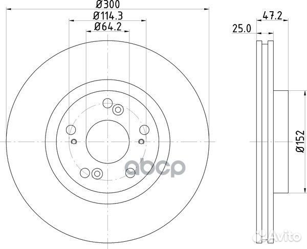 Диск тормозной перед ND8031K nisshinbo