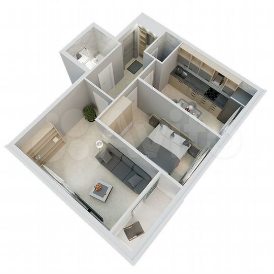 2-к. квартира, 57,3 м², 8/10 эт.