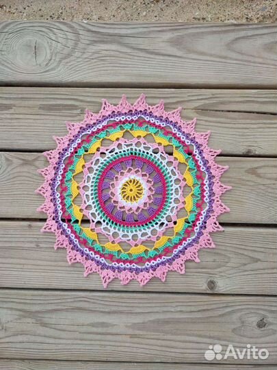 Салфетка вязанная, кружева, новая