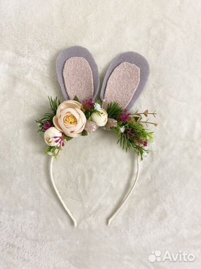 Ободок с ушками зайца
