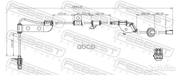 Датчик ABS задний левый 12606-013 Febest