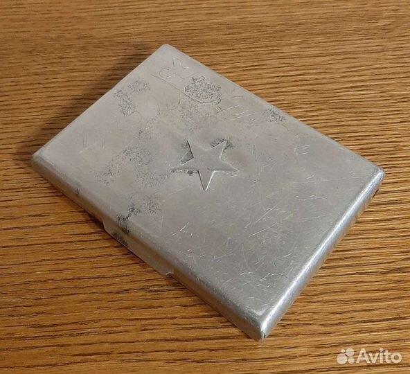 Портсигар алюминиевый времён ВОВ СССР Редкость