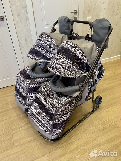 Санки коляска для двойни Близняшки