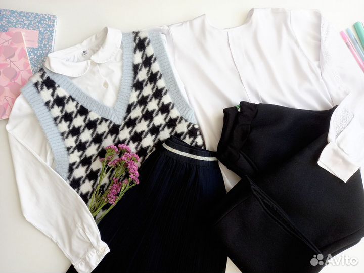 Школьная форма девочке 152 кюлоты тёплые блузки