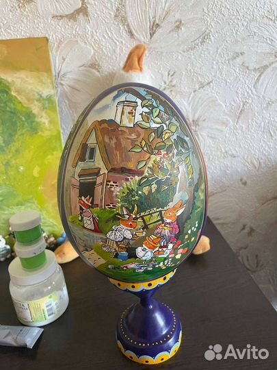 Яйцо в технике папье-маше