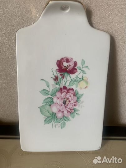 Фарфоровая сырная доска Дулево Розы