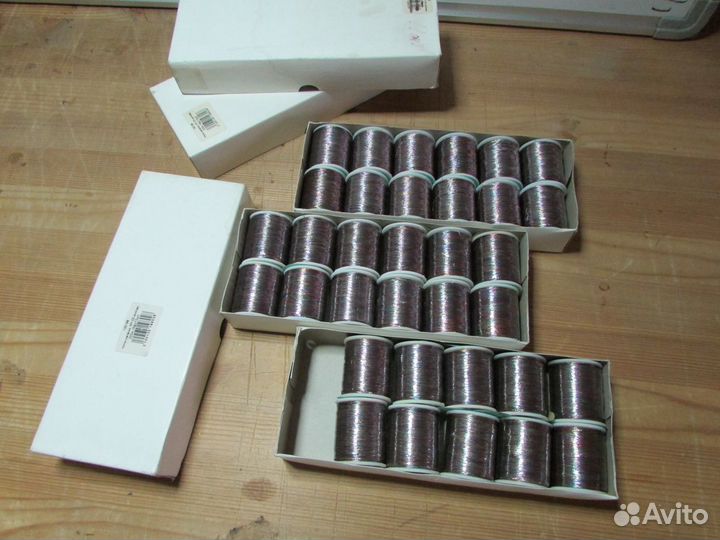 Нитки швейные металлизированные, за 5 шт