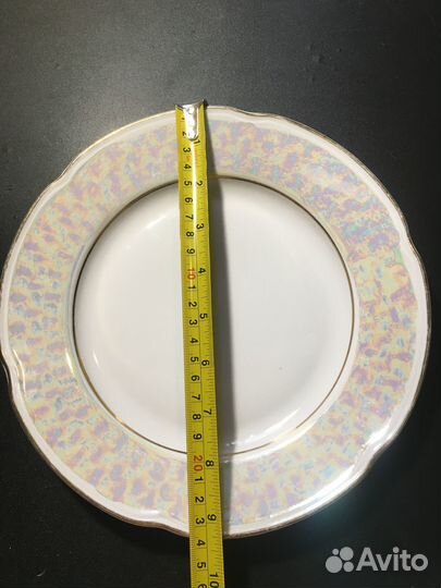Тарелка и блюдце перламутр винтаж