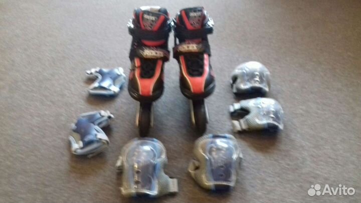 Детские роликовые коньки+защита