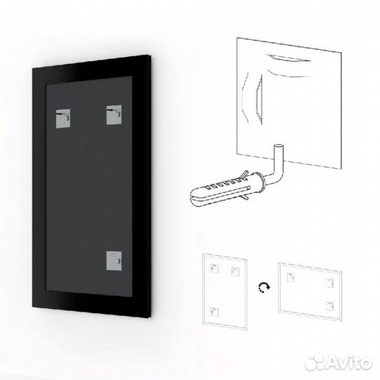 Зеркало Evoform Definite 126х66 Хром