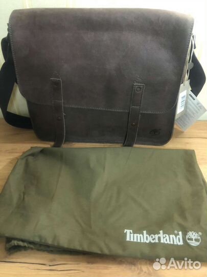 Мужская кожаная сумка timberland made in Italy