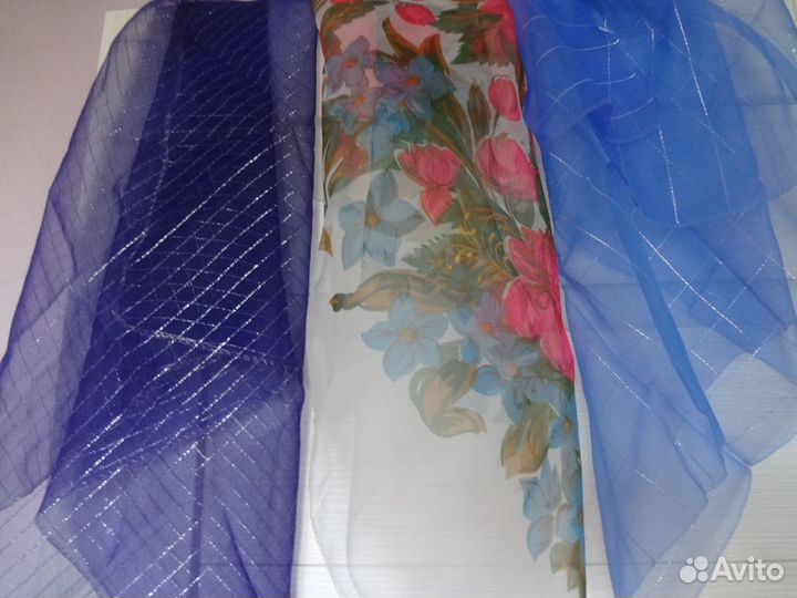 Платки ретро-стиль газовые