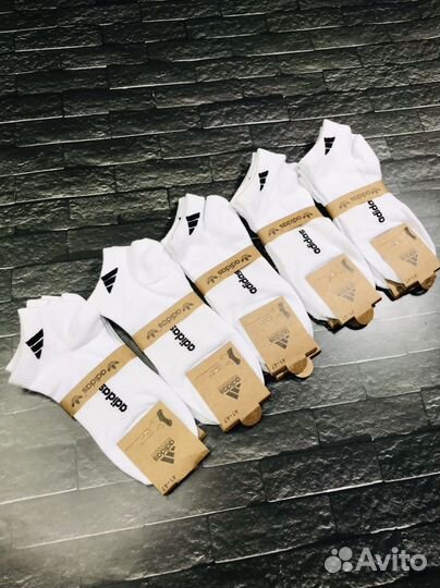 Носки adidas короткие белые унисекс