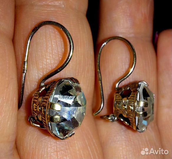 Серебряные серьги кольца цепь 925/875/916