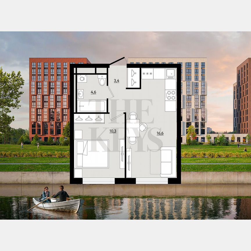 1-к. квартира, 34,9 м², 5/12 эт.