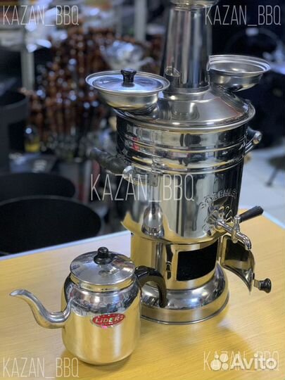 Самовар 6 л на дровах с чайником