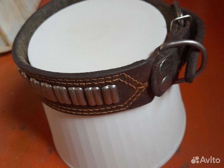 Ошейник кожаный для крупных собак