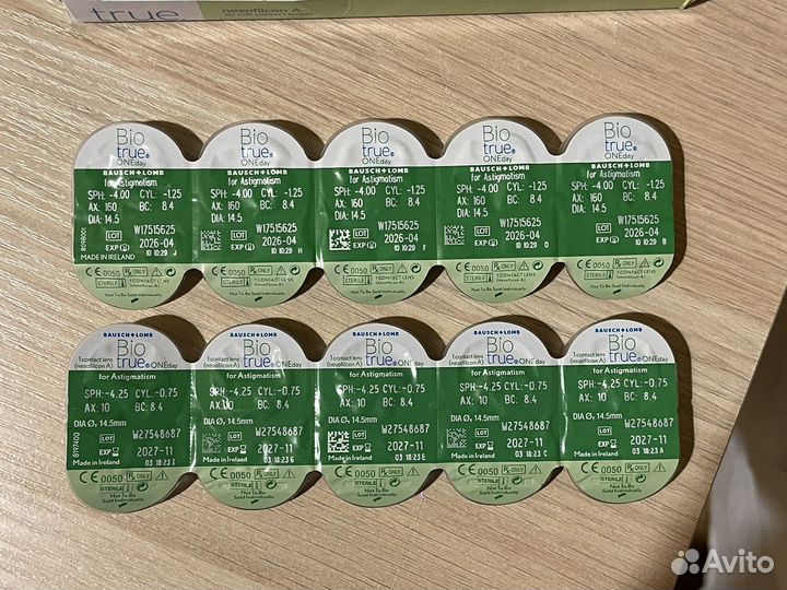 Линзы астигматизм однодневные
