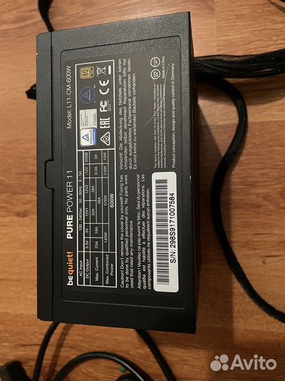 Блок питания 600w be queit pure power 11
