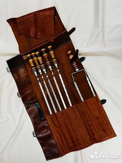 Набор для пикника, кожа, ковка