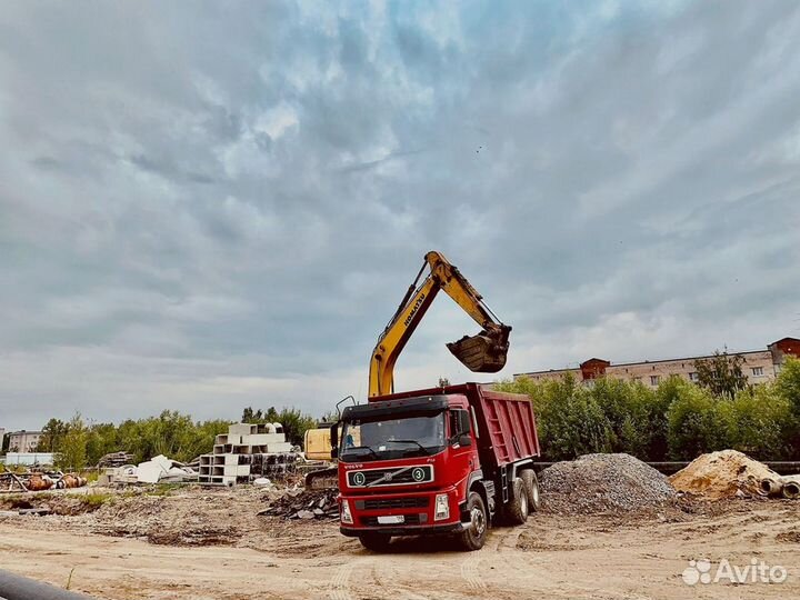 Щебень, песок, вывоз грунта, аренда самосвала