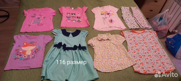 Вещи пакетом на девочку 116,122,128